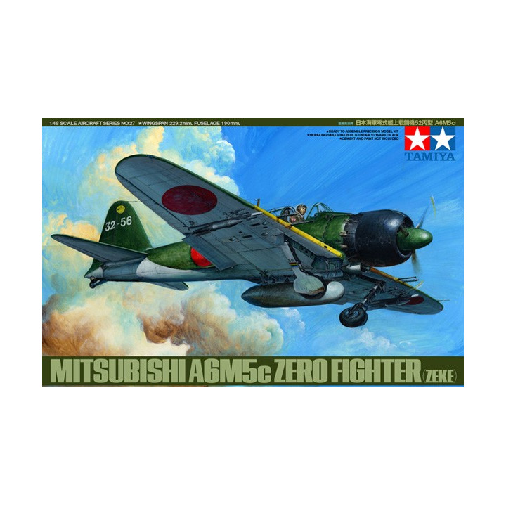 TAMIYA 1/48 MITSUBISHI A6M5C ZERO        FIGHTER (61027)