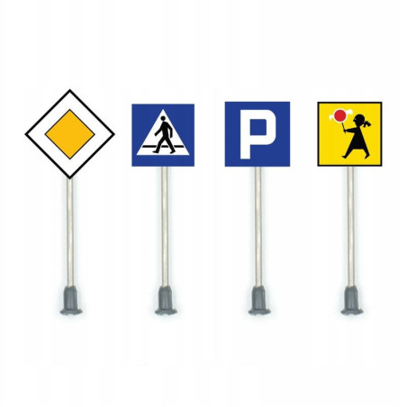 RS ROAD SIGNS HO / 1:87 varianta A - 8 kusů