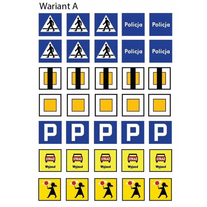 RS ROAD SIGNS HO / 1:87 varianta A - 8 kusů