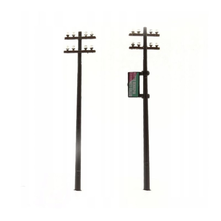 RS TELEGRAFNÍ Sloupky / VYSOKÉ NAPĚTÍ 2 ks H0 / 1:87 (0703)