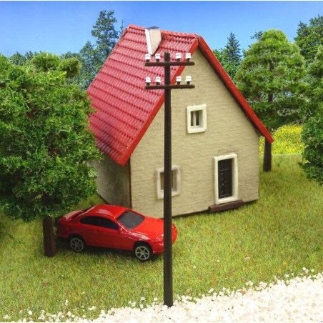 RS SŁUPY TELEGRAFICZNE / WYSOKIE NAPIĘCI E - 2 sztuki (0703a) H0 / 1:87