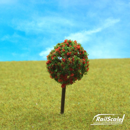 RS TREE 40 mm (red flowers) HO bullet / 1:87 (0119)