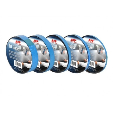 APP SECONDARY ADHESIVE TAPE 25mm*5mb TD SUPER (blue)