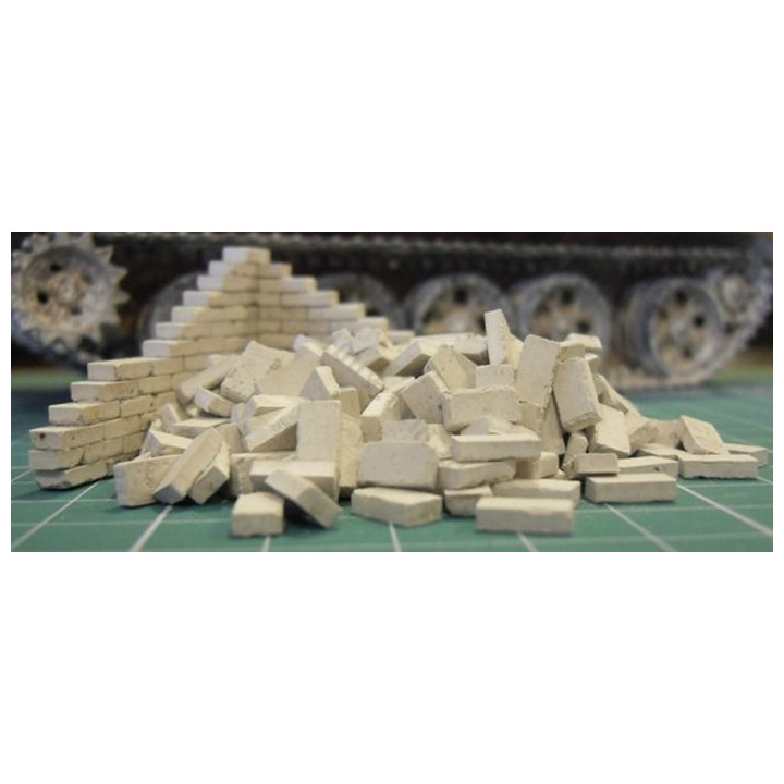 GYPSUM BRICK 1:32 / 1:35 UNCOLORED - 100 pieces (35006)