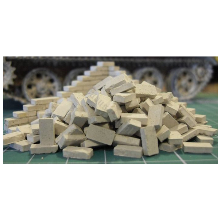 GYPSUM BRICK 1:32 / 1:35 UNCOLORED - 100 pieces (35006)