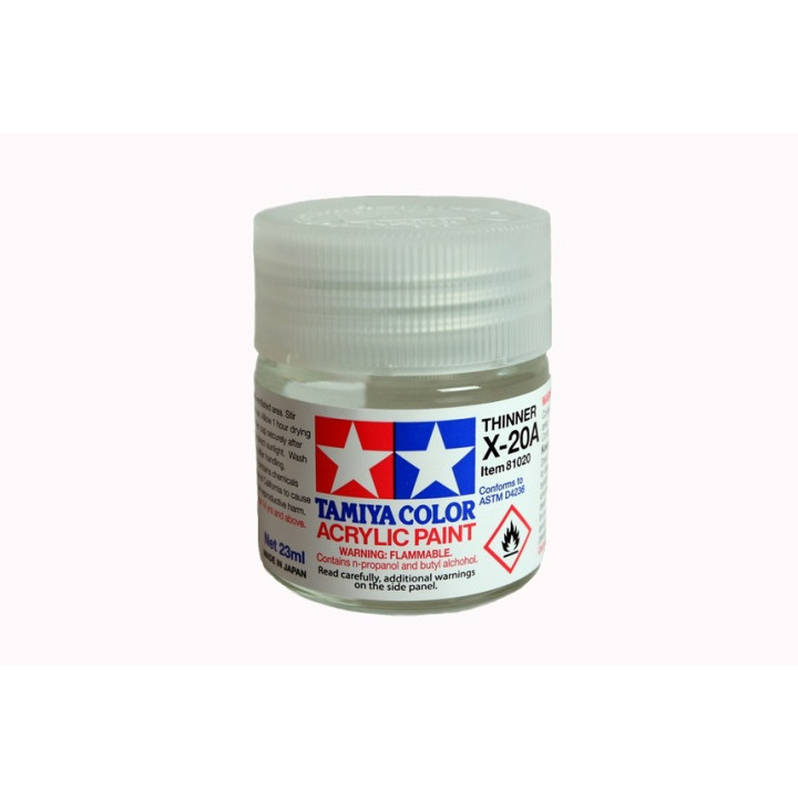 TAMIYA THINNER X-20A 23 ML./ACRYLIC PAINT THINNER (81020)