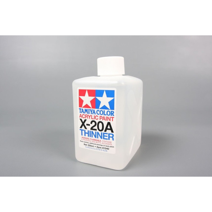 TAMIYA THINNER X-20A 250ML./ACRYLIC PAINT THINNER (81040)