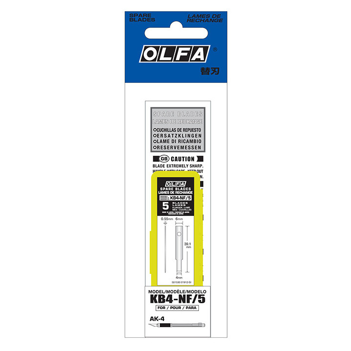 OLFA AK-1/AK-4 CHISEL SCALPEL BLADES (KB4-NF/5)