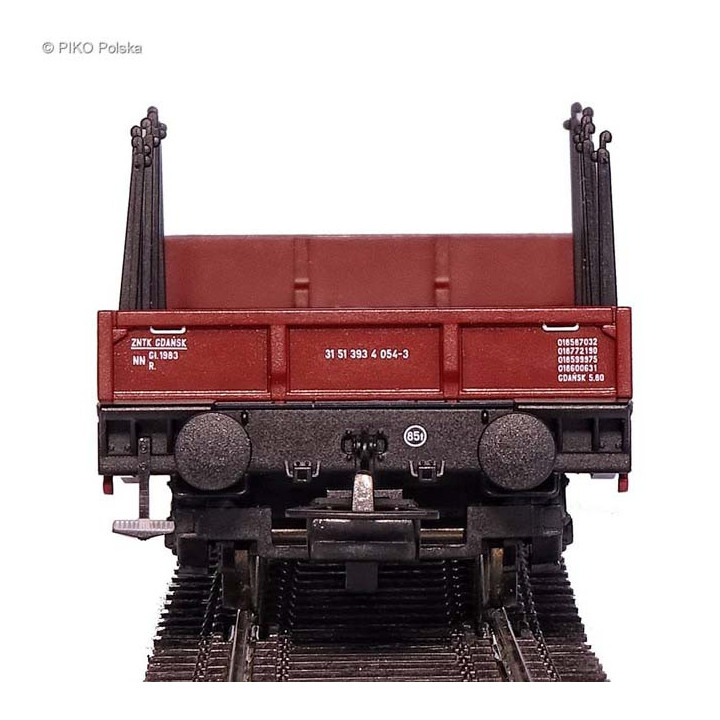 PIKO 58414-3 PLATFORM WAGON WITH STANCHIONS 401Z PKP IV