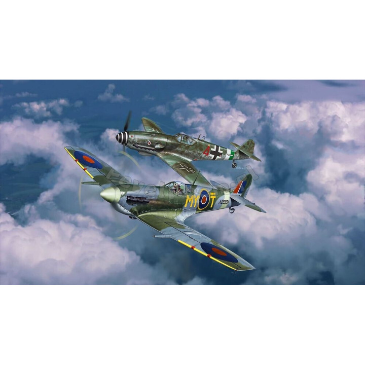 REVELL 1/72 Bf 109G-10 & SPITFIRE MK.V   (03710)
