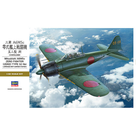 HASEGAWA 1/32 MITSUBISHI A6M5c ZERO TYPE 52 ZEKE (HAST34)