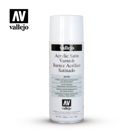 VALLEJO 28532 ACRYLIC SATIN SPRAY        VARNISH 400 ml