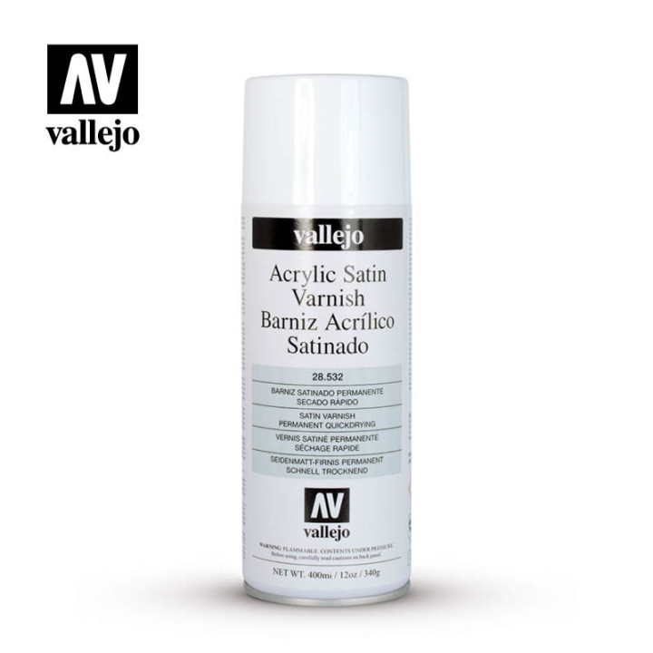 VALLEJO 28532 ACRYLIC SATIN SPRAY        VARNISH 400 ml