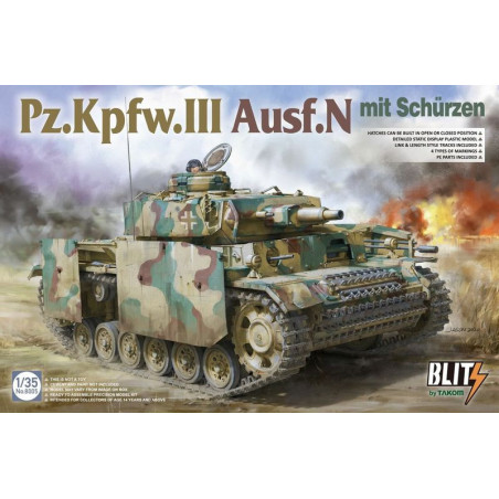 TAKOM 1/35 Pz. Kpfw.III AUSF.N MITSCHURZEN (8005)