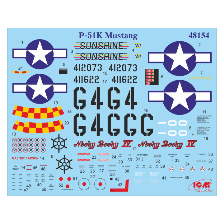 ICM 1/48 MUSTANG P-51K WWII American     Fighter (48154)
