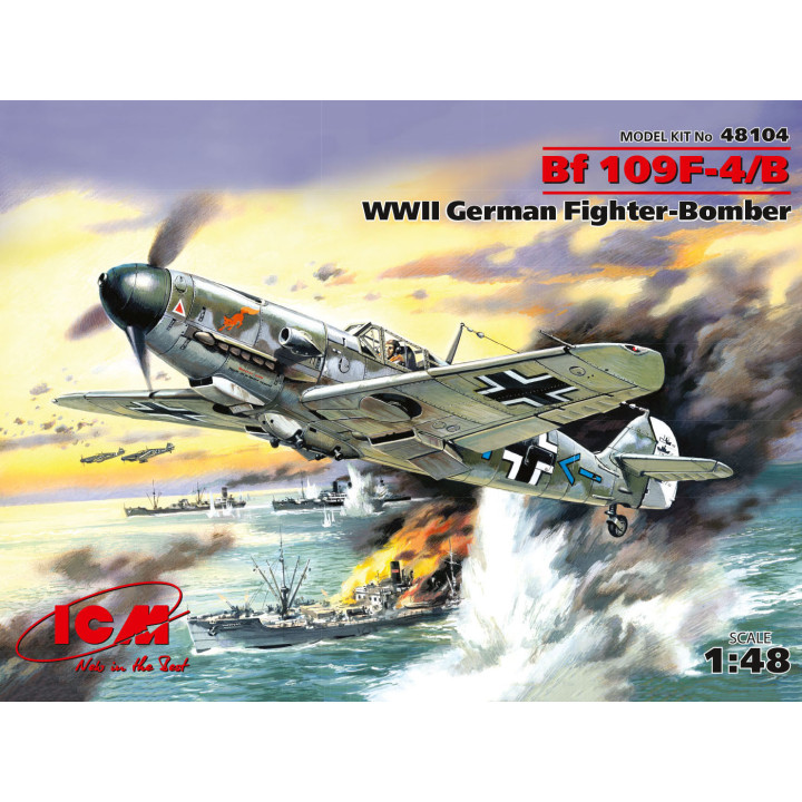 ICM 1/48 MESSERSCHMITT BF 109F-4/B NĚMECKÝ BOMBARDÉR (48104)