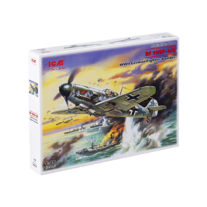 ICM 1/48 MESSERSCHMITT BF 109F-4/B WWII  German Fighter-Bomber (48104)
