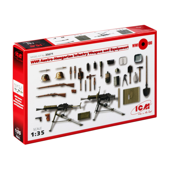 ICM 1/35 WWI AUSTRO-HUNGARIAN INFANTRY   WEAPON and EQUIPMENT (35671)