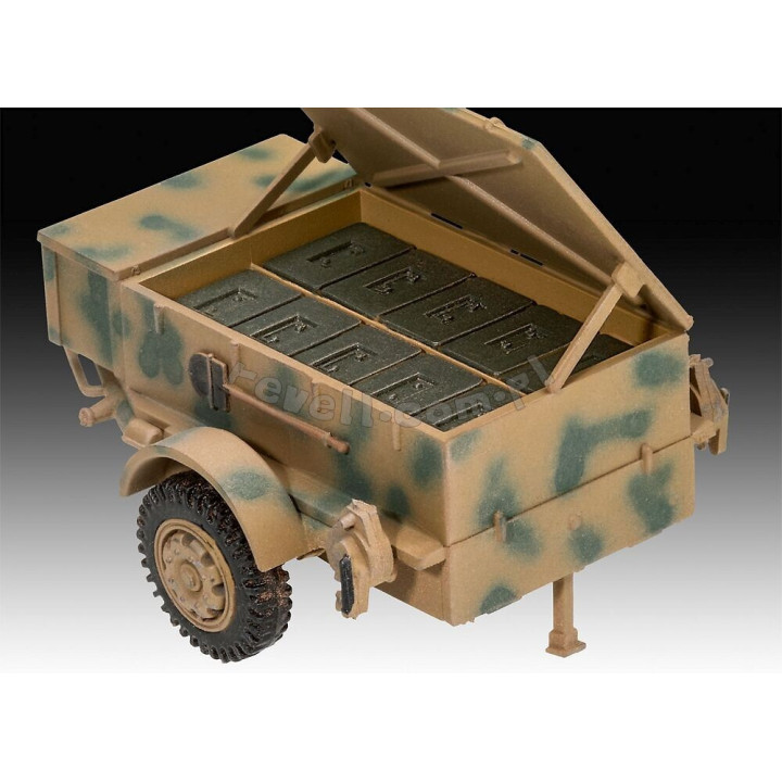 REVELL 1/72 sWS s FLAK 43 a Sd.Ah. 58. PŘÍVĚS NA MUNICI (03293)