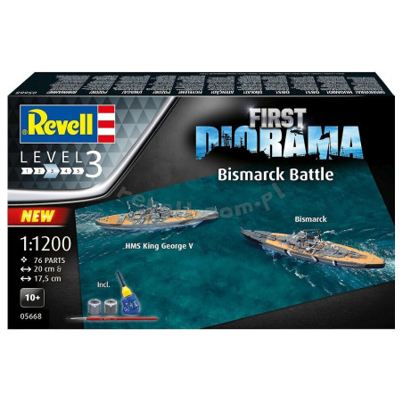 REVELL 1/1200 PRVNÍ SADA DIORÁMAT BITVA U BISMARCKU (05668)