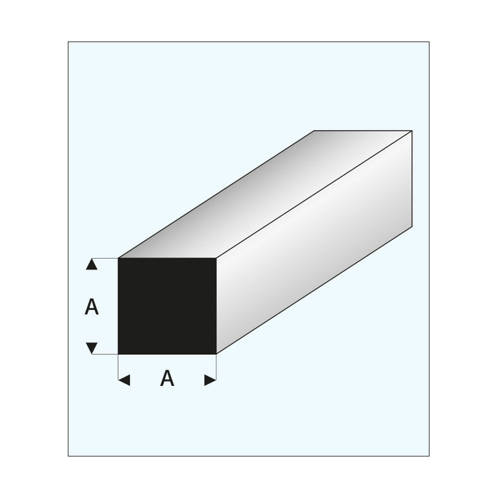 HM SQUARE ROD.  PLASTIC 6*6*330 mm (64) MAQUETT