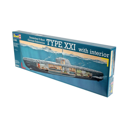 REVELL 1/144 GERMAN U-BOAT XXI U WITH    INTERIOR (05078)