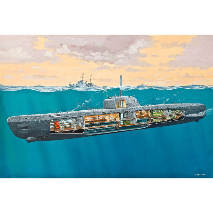 REVELL 1/144 GERMAN U-BOAT XXI U WITH INTERIOR 05078