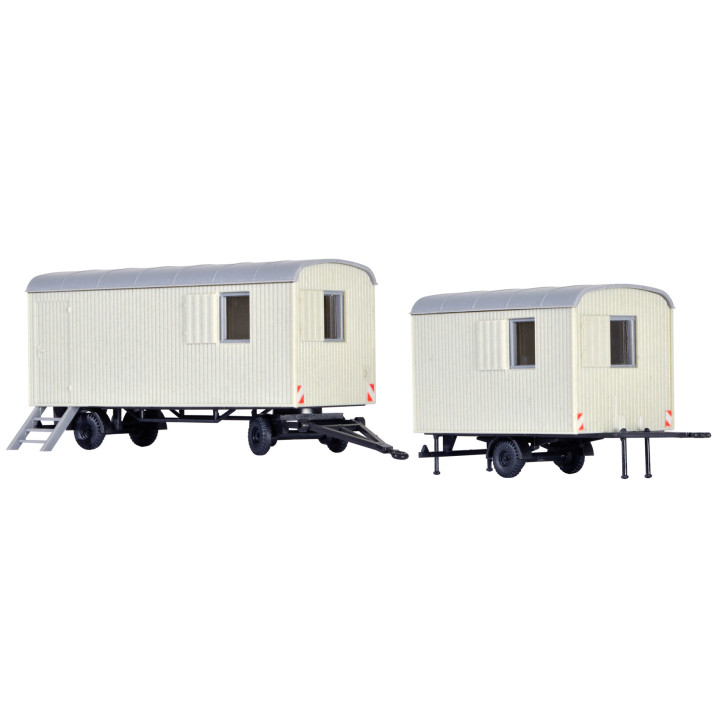 KIBRI 10278 H0 TRAILERS, BARRACKS