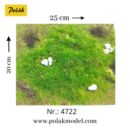 POLAK 4722 DIVOKÁ louka s kameny ŽLUTÁ (245 x 195 mm)
