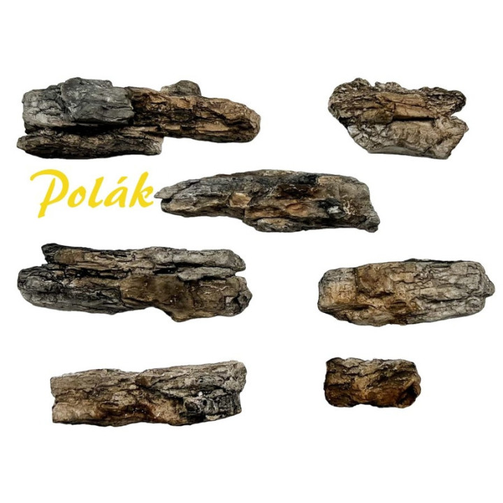 POLAK 3206 ZESTAW ODLEWÓW SKALNYCH       szaro-brązowych / 7 sztuk