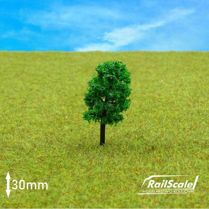 RS DRZEWO LIŚCIASTE 30 mm H0 / 1:87      (0131b)