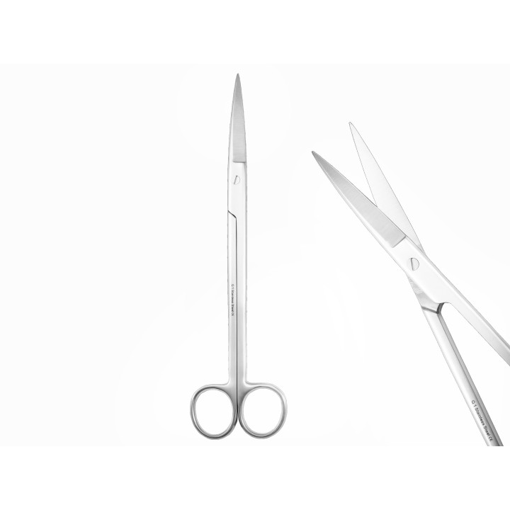 SCISSORS 23 cm / straight ( surgical steel )