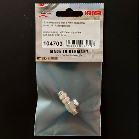 VYSOKORYCHLOSTNÍ KONEKTOR HARDER & STEENBECK (104703) 2,7 mm / G 1/8" - NĚMECKO