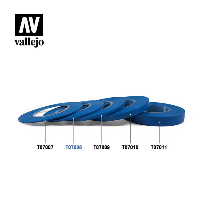 VALLEJO T07008 ELASTICKÁ MASKOVACÍ PÁSKA 2mm / 18mb (2 ks)