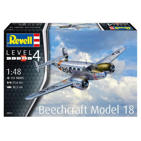 REVELL 1/48 BEECHCRAFT MODEL 18 (03811)