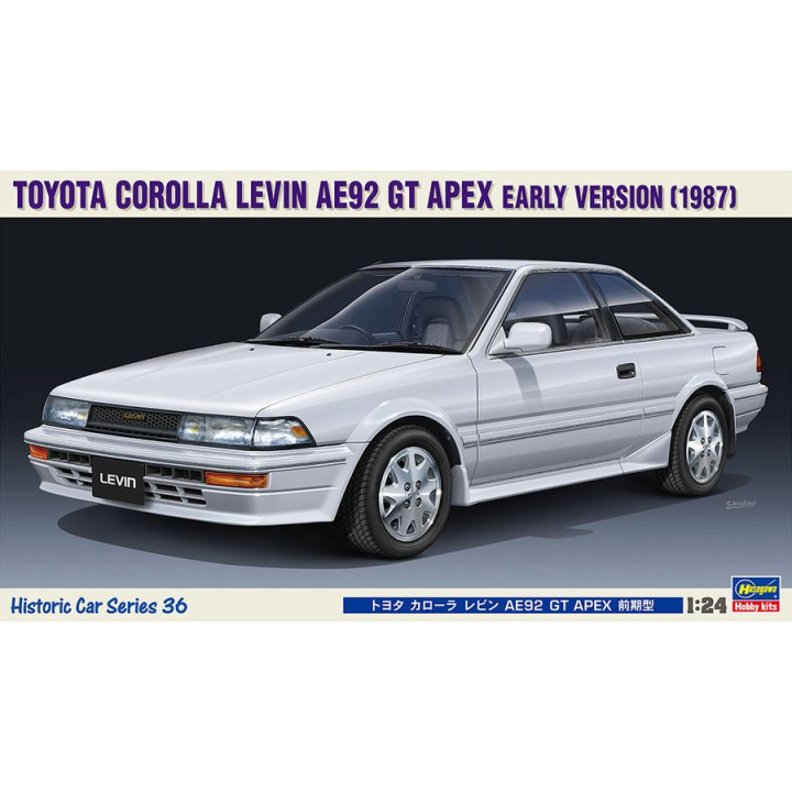HASEGAWA 1/24 TOYOTA COROLLA LEVIN AE92  GT (1987) APEX EARLY VERSION (HAHC36)