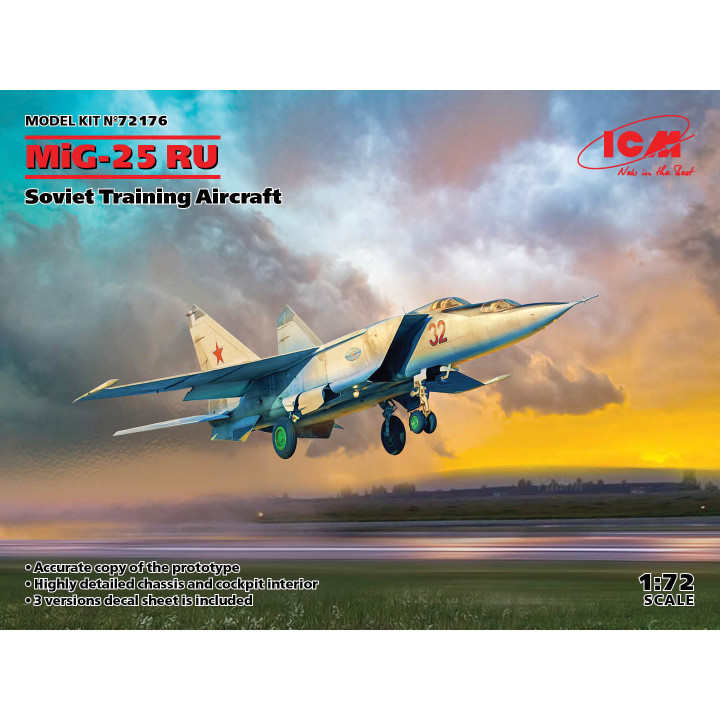 ICM 1/72 MIG-25 RU SOVĚTSKÝ CVIČNÝ LETOUN (72176)