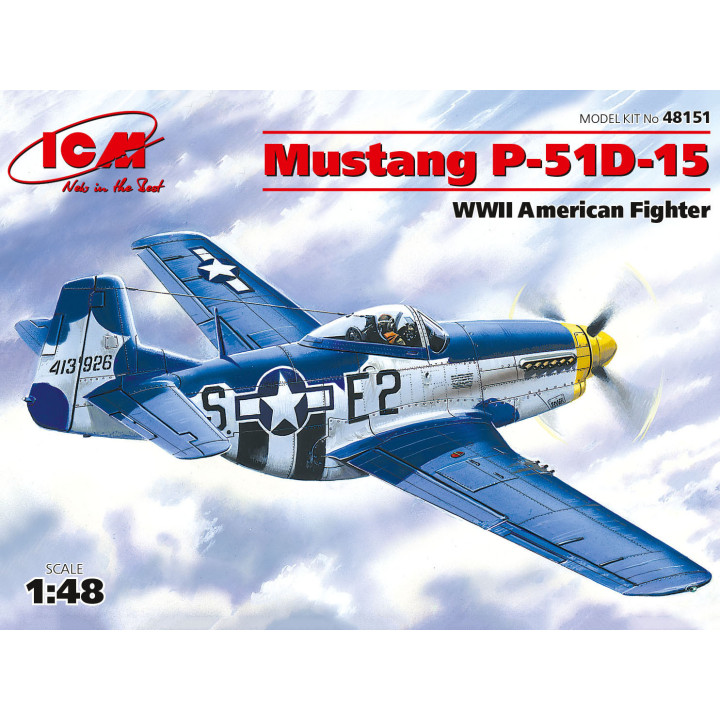 ICM 1/48 MUSTANG P-51D-15 WWII AMERICAN  FIGHTER (48151)
