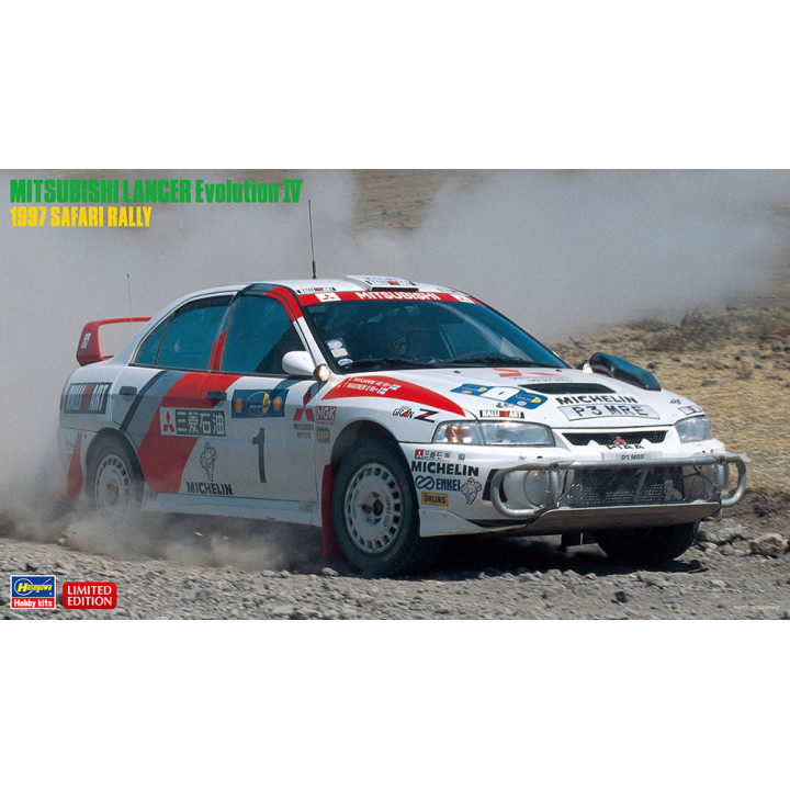 HASEGAWA 1/24 MITSUBISHI LANCER EVOLUTIOION IV 1997 SAFARI RALLY (20395)