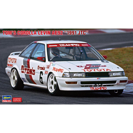 HASEGAWA 1/24 TOM "S COROLLA LEVIN AE92 "1991 JTC" (20624)