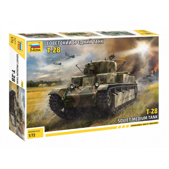 ZVEZDA 1/72 T-28 SOVĚTSKÝ TANK (5064)