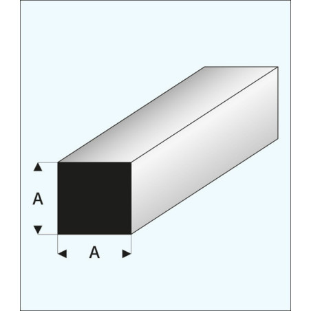 HM SQUARE ROD.  PLASTIC 0,5*0,5 mm (MP80210) - 1 piece