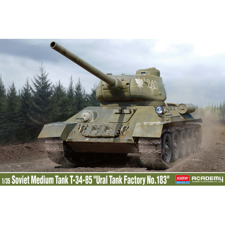 ACADEMY 1/35 T-34-85 "Ural Tanl Factory No.183" (13554) Polish painting