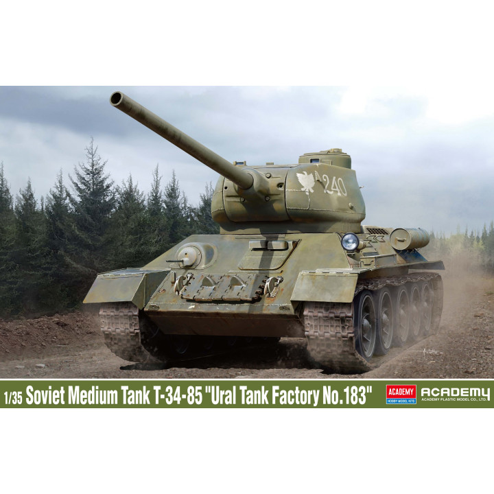 ACADEMY 1/35 T-34-85 "Ural Tanl Factory  No.183" (13554) polskie malowanie