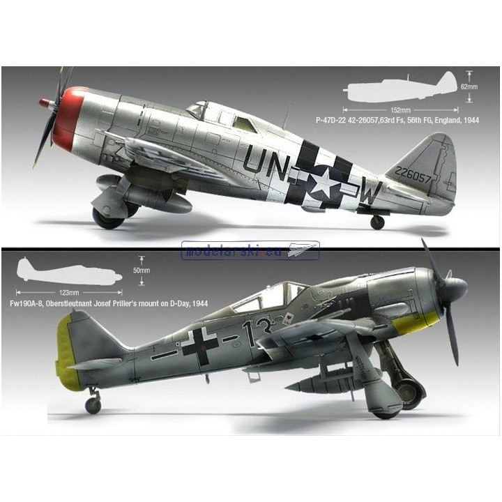 ACADEMY 1/72 FOCKE WULF FW 190A & P-47D THUNDERBOLT (12513)