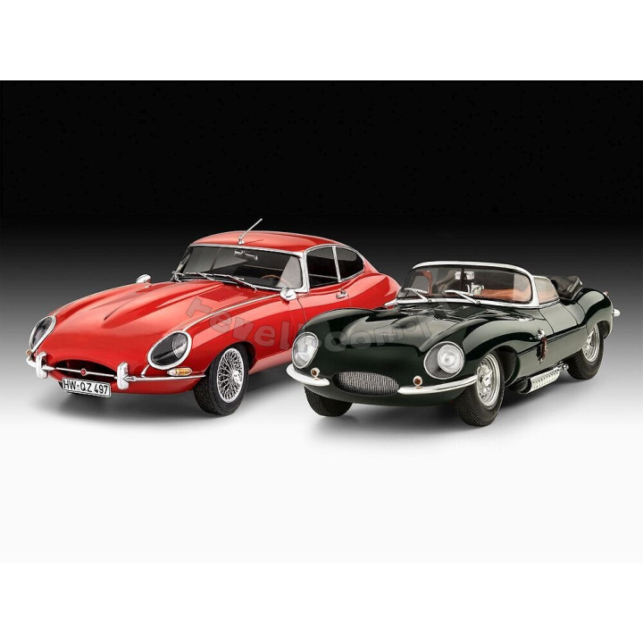 REVELL 1/24 JAGUAR 100th ANNIVERSARY & E-TYPE KIT (05667) SET