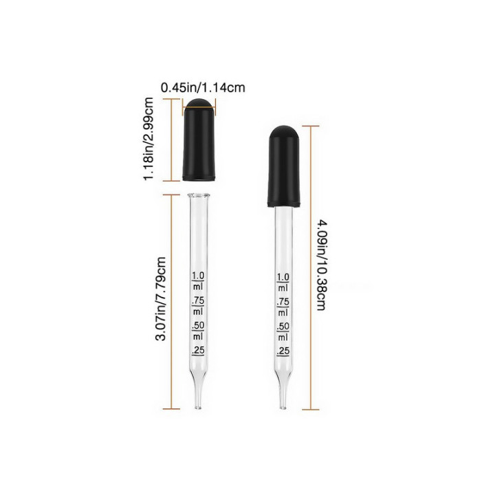 SKLENĚNÁ PIPETA 1 ml - přímá / kapátko