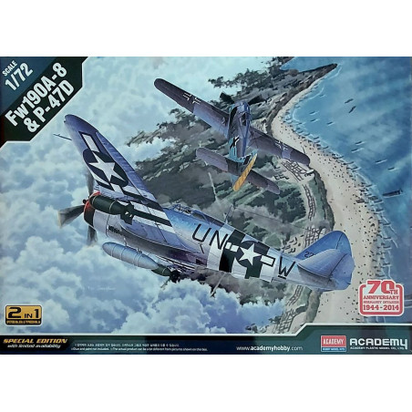 ACADEMY 1/72 FOCKE-WULF Fw 190A + P-47D  THUNDERBOLT (12513)