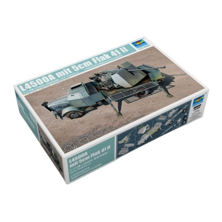 TRUMPETER 1/35 MERCEDES - BENZ L4500A    MIT 5cm FLAK41 II (09594)