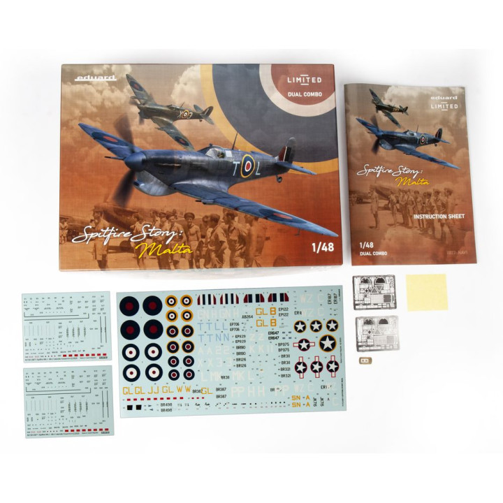 EDUARD 1/48 SPITFIRE STORY Malta         Spitfire Mk.Vb/c DUAL COMBO (11172)
